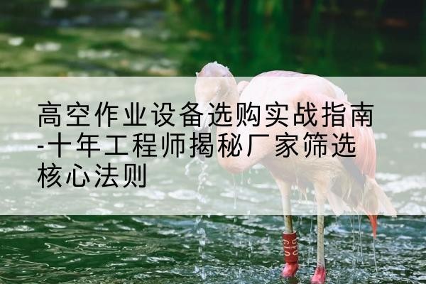 托克托剪叉式升降机厂家-高空作业设备选购实战指南-十年工程师揭秘厂家筛选核心法则
