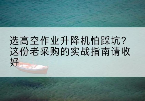 托克托高空作业升降机厂家推荐-选高空作业升降机怕踩坑？这份老采购的实战指南请收好