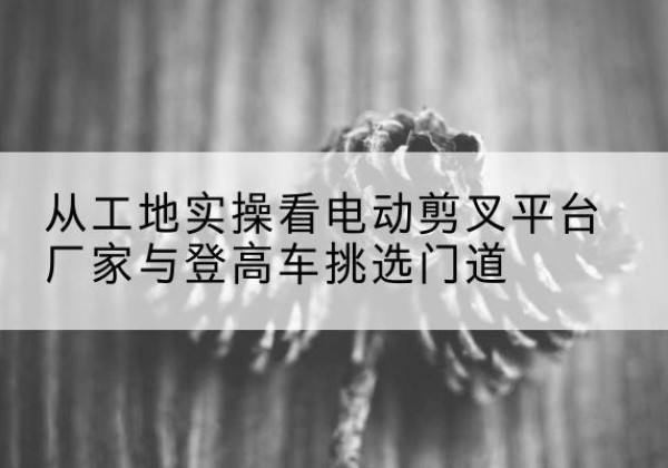 托克托电动剪叉升降平台厂家-从工地实操看电动剪叉平台厂家与登高车挑选门道